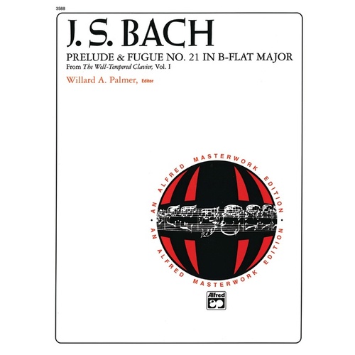 Bach Prelude and Fugue No. 21 for Piano Sheet Music