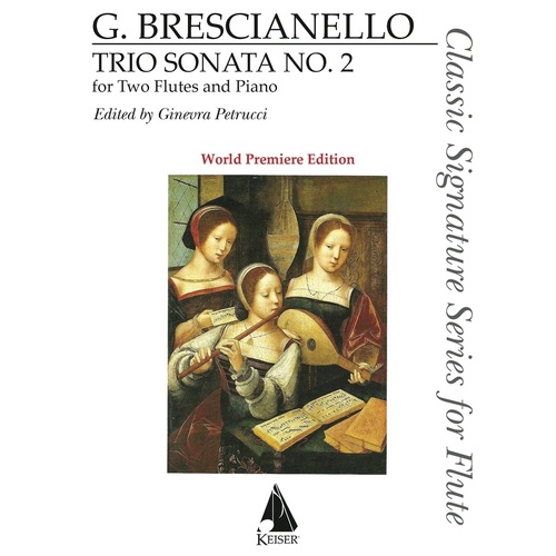 Brescianello - Trio Sonata No 2 For 3 Flutes Score/Parts