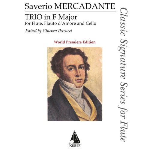 Mercadante - Trio In F Flute/Alto Flute/Cello Score/Parts