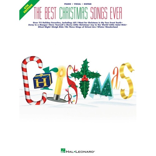 Best Christmas Songs Ever 6th Edition PVG Songbook for Piano, Vocal & Guitar, 248 Pages