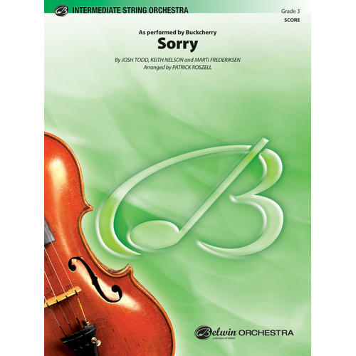 SORRY SOR GR3 String Orchestra Sheet Music
