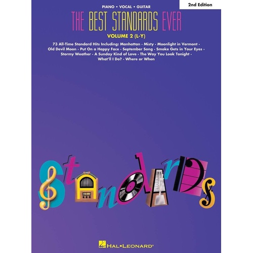 Best Standards Ever Vol 2 (M-Y) PVG Rev Ed - 2nd Edition Songbook for Guitar & Piano, 232 Pages, Hal Leonard