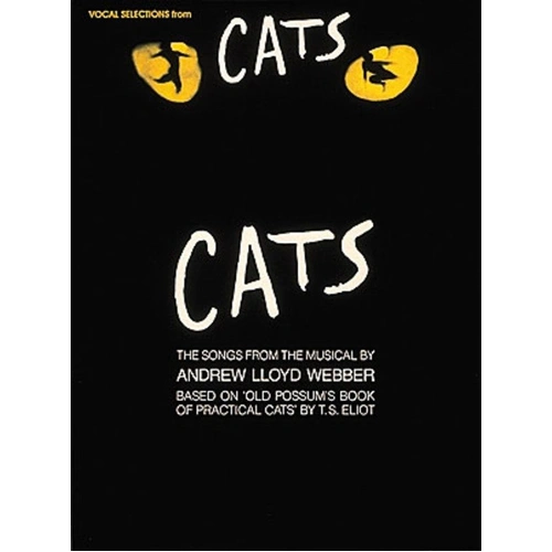 Cats Vocal Selections Piano Songbook by Hal Leonard, 80 Pages, Features 10 Songs from Andrew Lloyd Webber's Musical