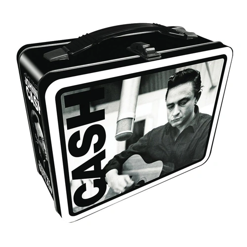 Johnny Cash Lunchbox by Aquarius, 19.7 x 17.1 x 10.5 cm, colorful and glossy, perfect for food and gear. 100% licensed.