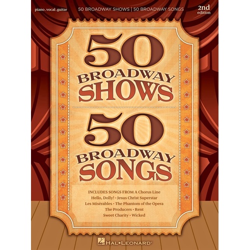 50 Broadway Shows 50 Broadway Songs PVG (Softcover Book)
