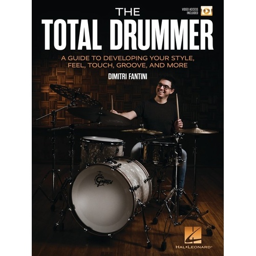The Total Drummer Book by Hal Leonard - 80 Pages, Video Lessons, Drumming Exercises, Techniques, Online Access Code