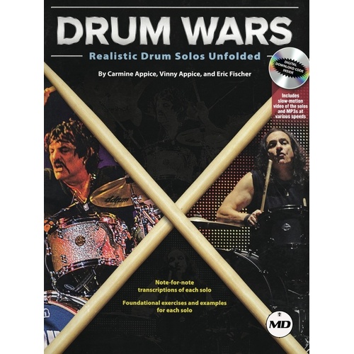 Drum Wars Realistic Drum Solos Unfolded Book/DVD