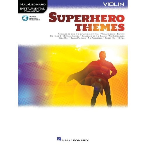 Superhero Themes Instrumental Play-Along Violin Book