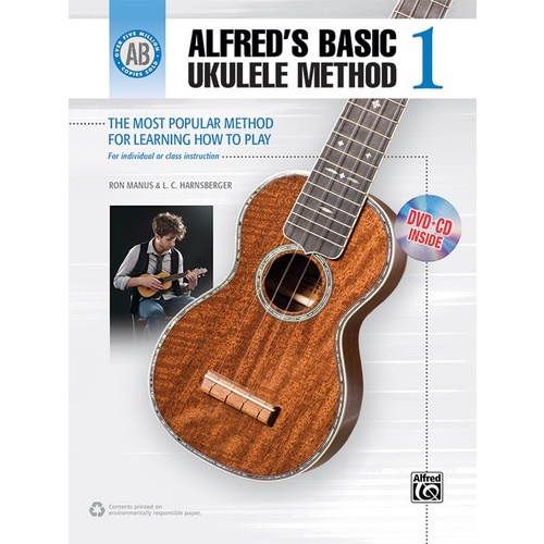 Alfreds Basic Ukulele Method 1 Book/CD/DVD