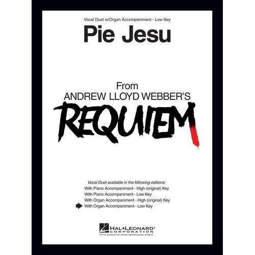 Pie Jesu Vocal Duet Low Voice/Organ (Sheet Music)