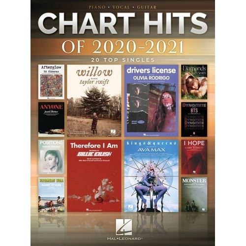 Chart Hits of 2020-2021 Piano, Vocal & Guitar Songbook