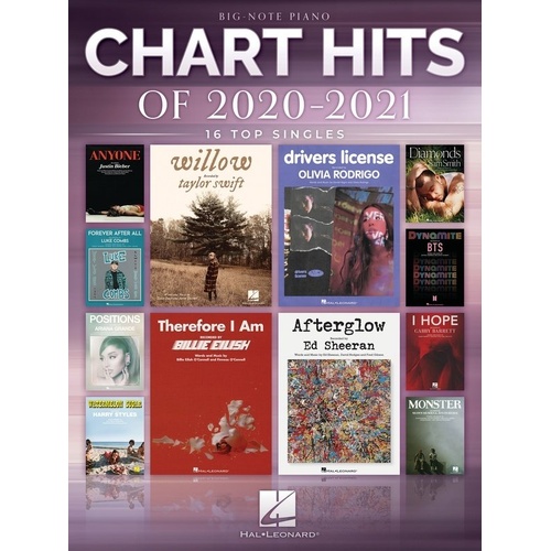 Chart Hits of 2020-2021 Big Note Piano by Hal Leonard