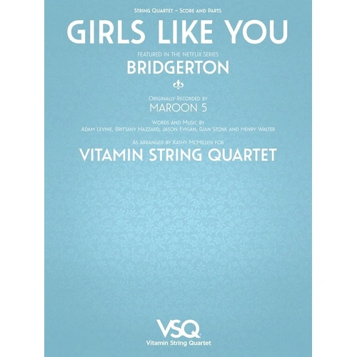 Girls Like You - Vitamin String Quartet for Cello and Viola from Bridgerton, Hal Leonard, 8 Pages