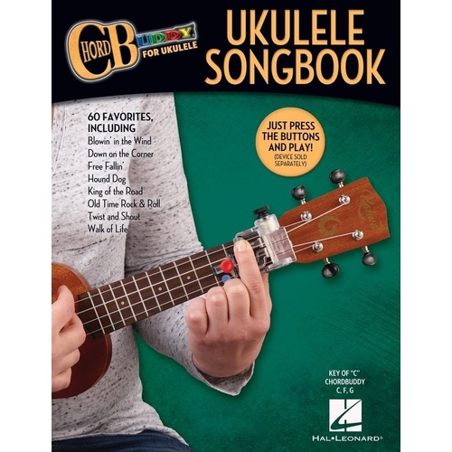 ChordBuddy Ukulele Songbook by Hal Leonard - 128 Pages, 60 Songs, Vocal Melody, Lyrics, Chord Diagrams, Standard G-C-E-A Tuning