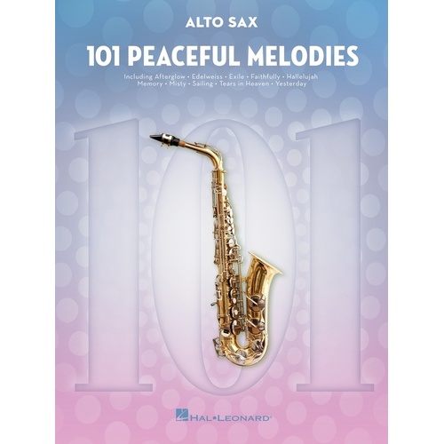 101 Peaceful Melodies For Alto Sax Softcover Book (Alto Saxophone)