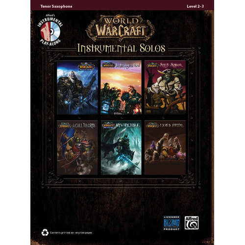 World of Warcraft Instrumental Solos Saxophone Sheet Music with CD