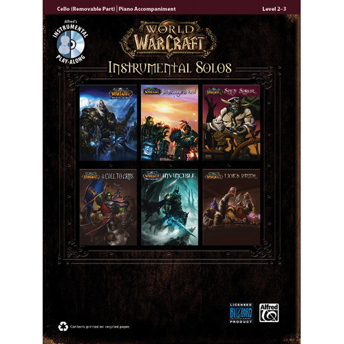 World of Warcraft Cello Instrumental Solos BK/CD