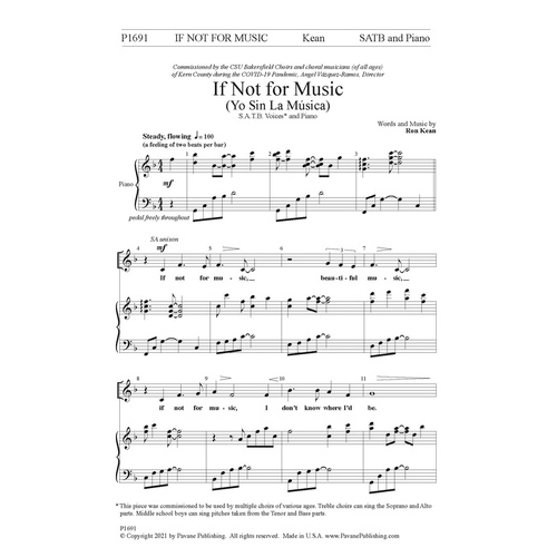 If Not For Music SATB