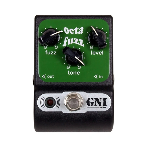 GNI Guitar Pedal - Octa-Fuzz Effect Pedal with Fuzz, Tone, and Level Controls