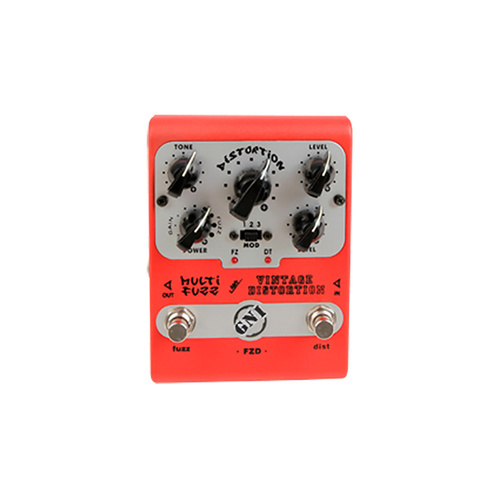 GNI Guitar Fuzz and Distortion Pedal with Tone, Distortion, Level, Power, and Mod Controls