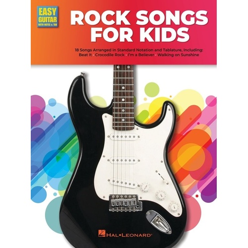 Rock Guitar Songs for Kids: Easy Guitar Notes & TAB, 80 Pages