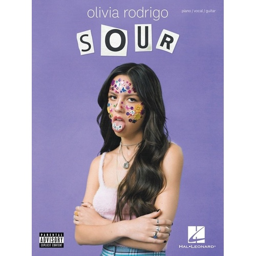 Olivia Rodrigo - Sour Songbook for Piano, Vocal & Guitar, 72 Pages, Includes "Drivers License" and 10 More Songs
