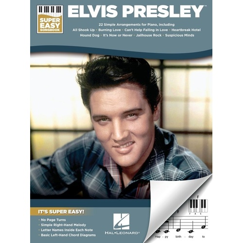 Elvis Presley Super Easy Piano Songbook - 22 Songs, E-Z Play Format, 48 Pages, Hal Leonard