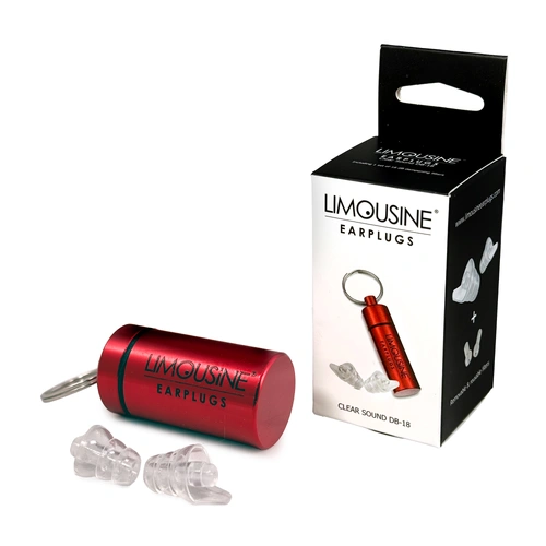Limousine Clear Sound DB-18 Earplugs with 18dB Filter for Musicians and Concertgoers