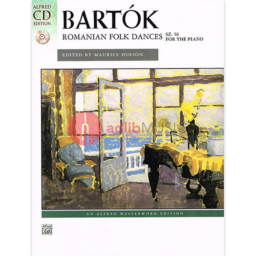 Bartok Romanian Folk Dances Sz 56 Piano Book/CD - Bela Bartok