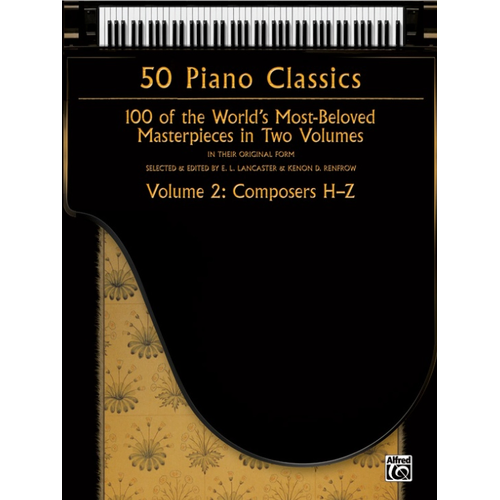 50 Piano Classics Volume 2 - Composers H-Z Sheet Music Collection