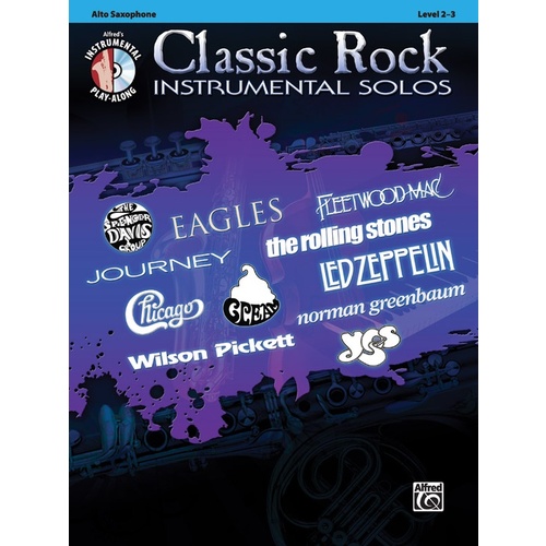 Classic Rock Instrumental Solos Asax Book/CD