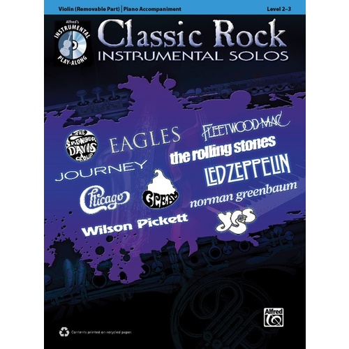 Classic Rock Instrumental Solos Violin Book/CD