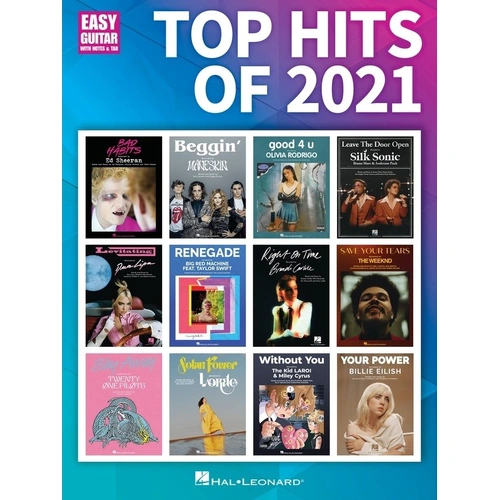 Top Hits of 2021 for Easy Guitar with Notes & TAB