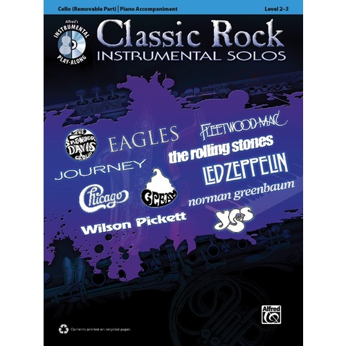 Classic Rock Instrumental Solos Cello Book/CD