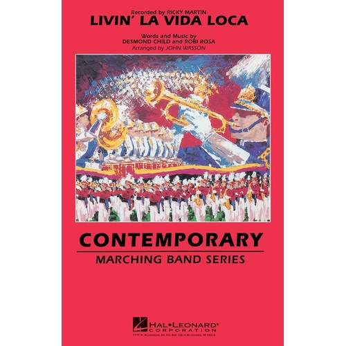 Livin La Vida Loca Marching Band 3 Score/Parts