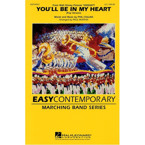 You'll Be In My Heart Marching Band Gr 2-3 (Music Score/Parts)