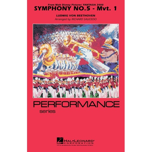Symphony No 5 Mvt 1 Fantasia 2000 Marching Band Pele (Music Score/Parts)