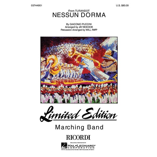 Nessun Dorma Marching Band 4-5 Score/Parts