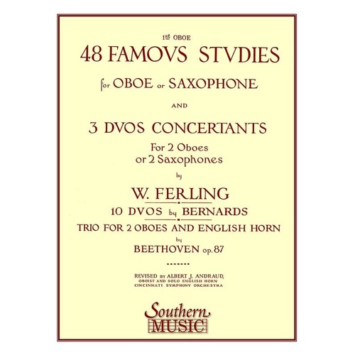 Famous Studies 48 for Oboe and Saxophone with 3 Duos Concertants