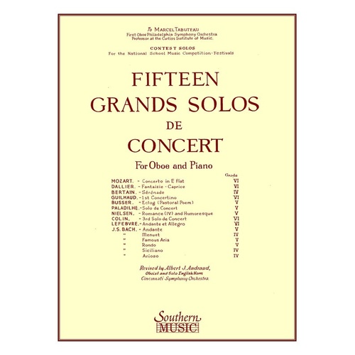 15 Grands Solos De Concert Oboe/Piano (Pod) (Softcover Book)