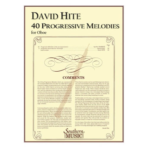 Hite - 40 Progressive Melodies For Oboe (Pod)