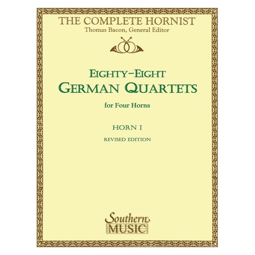 88 German Quartets Horn 1 (Softcover Book)