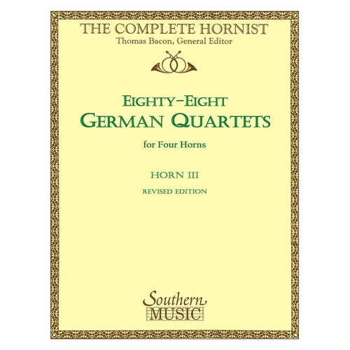 88 German Quartets Horn 3 (Softcover Book)