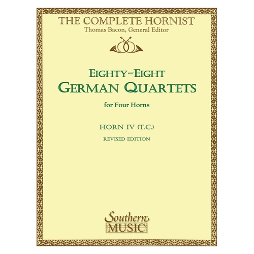 88 German Quartets Horn 4 T.C. (Softcover Book)