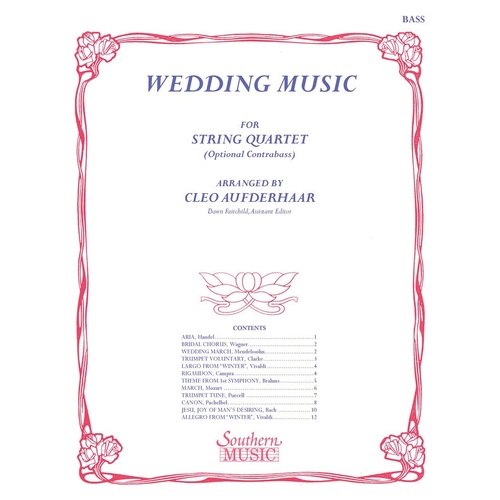 Wedding Music String Bass Part (Pod) (Softcover Book)