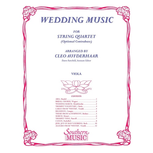 Wedding Music Viola Part (Softcover Book)