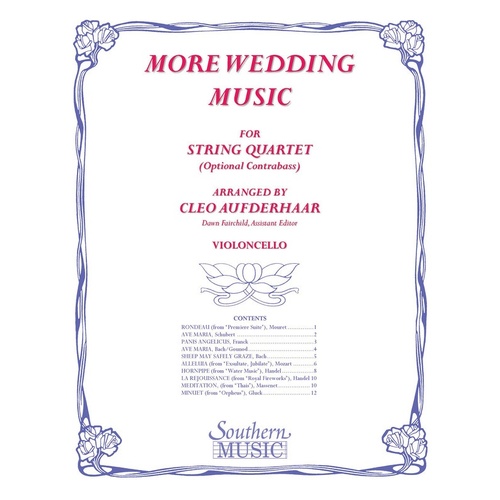More Wedding Music Cello Part (Softcover Book)