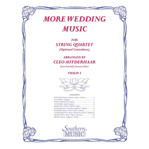 More Wedding Music Violin 1 Part (Softcover Book)