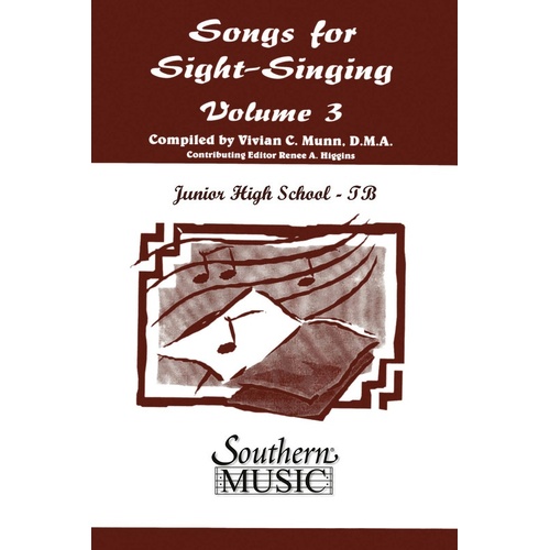 Songs For Sight Singing Vol 3 Tb Jhs (Pod) (Softcover Book)