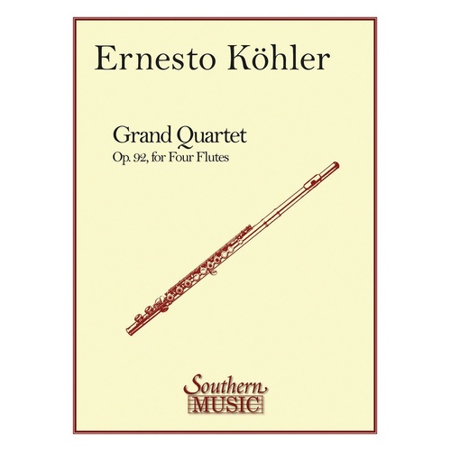 Grand Quartet D Op 92 Flute Quartet (Music Score/Parts)